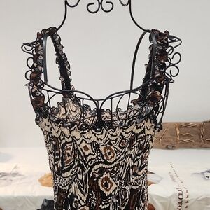 New Directions Abstract Sleeveless Top Women's Sz 8 51" L